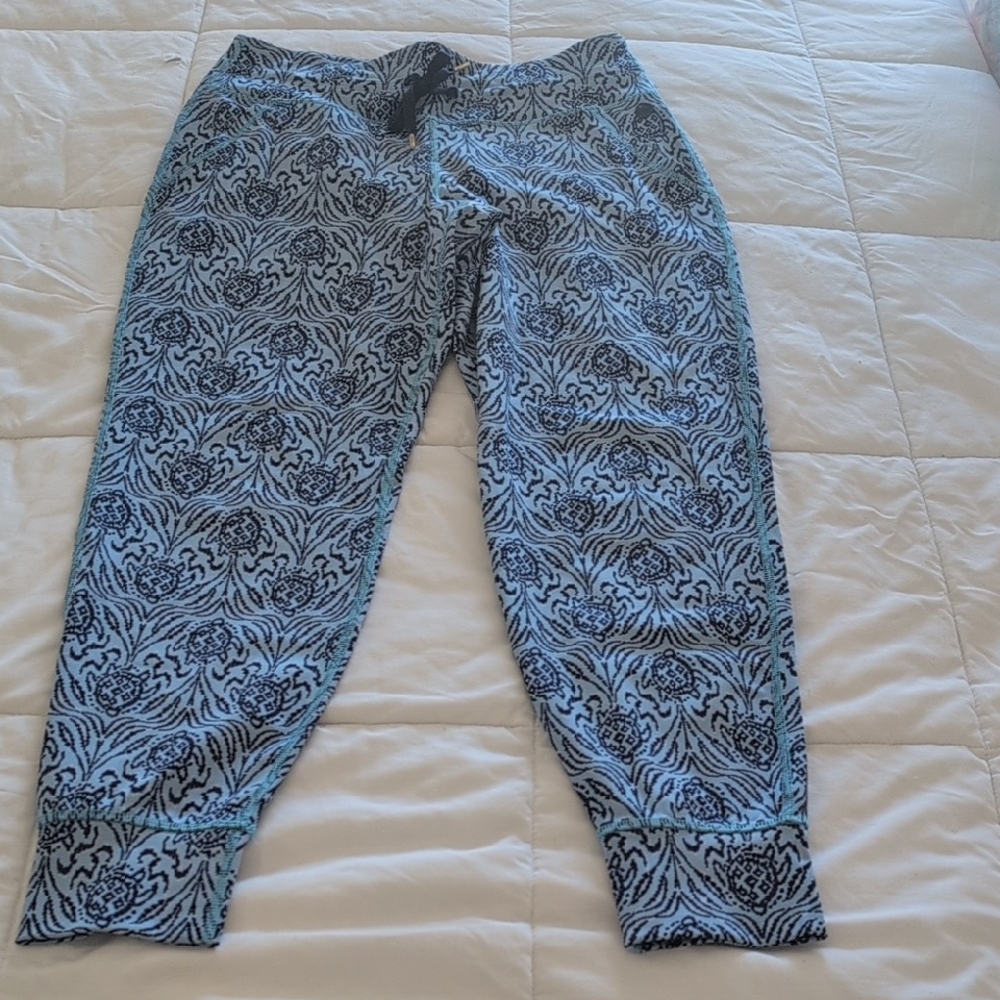 Lilly Pulitzer  Women's Blue Patterned Joggers Size M